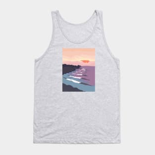 Chicama, Peru Ocean Waves at Sunset Tank Top